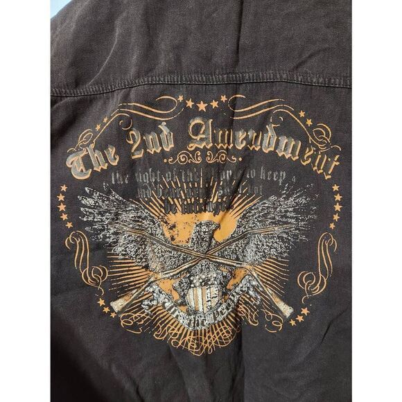 Biker wear USA M vest 2nd ammendment - Picture 1 of 9
